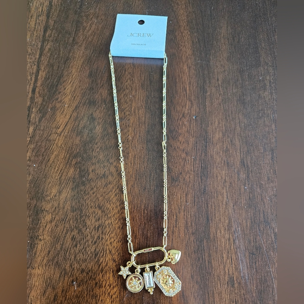 J.Crew Carabiner Charm Paperclip Chain Necklace, Gold - Picture 3 of 6